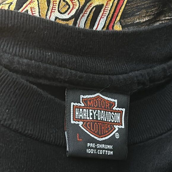 Vintage HARLEY DAVIDSON Blackfoot Idaho T shirt size large tee BEEFY T stratman - Picture 6 of 9